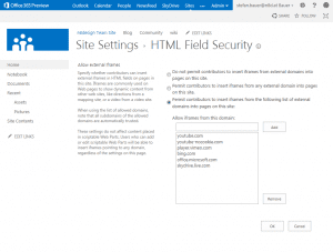 html field security settings