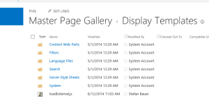 Script for loading external display template inside Master Page Gallery