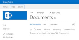 Document library with hidden hero button