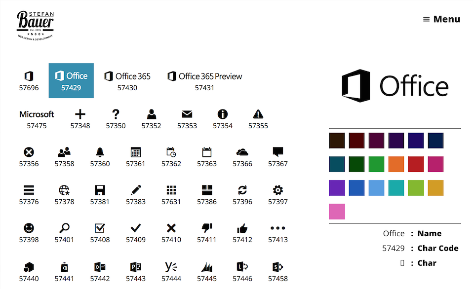 Office 365 Glyphs - Preview