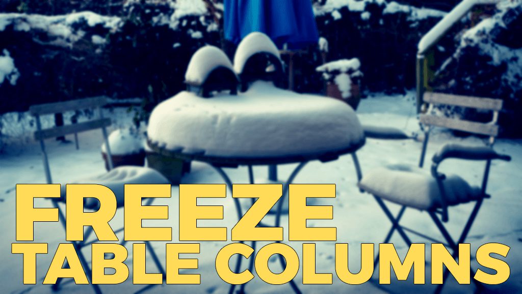 Freeze Table Columns