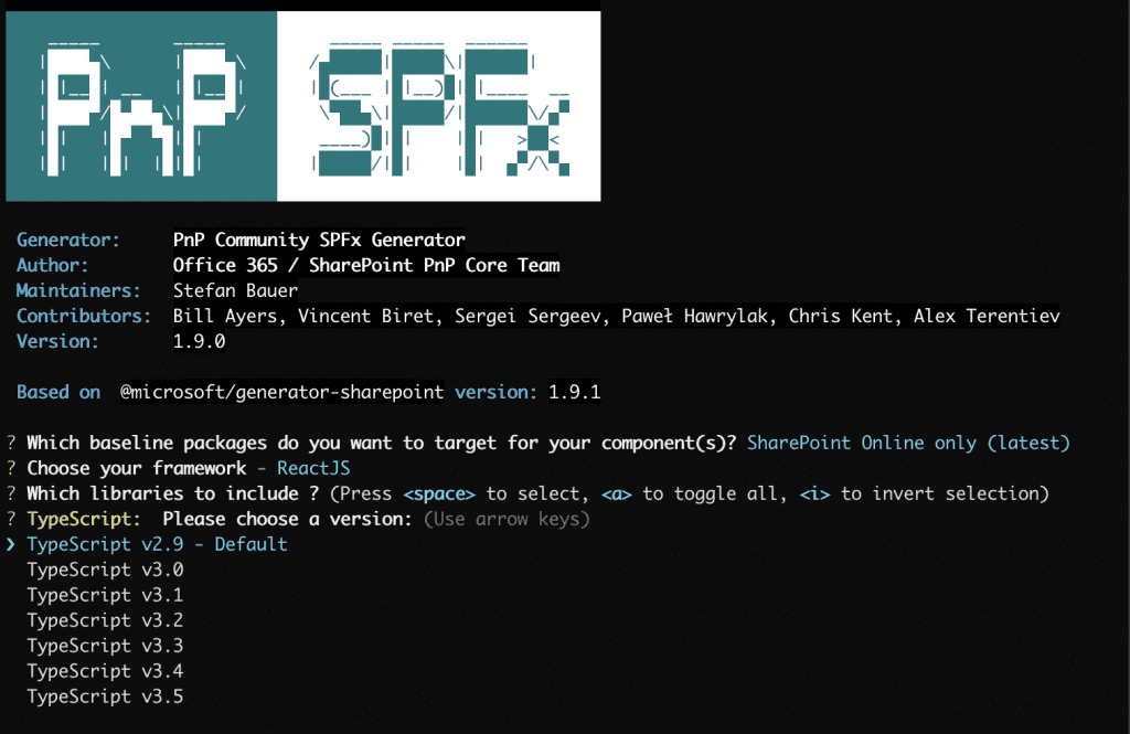 TypeScript update in SPFx 