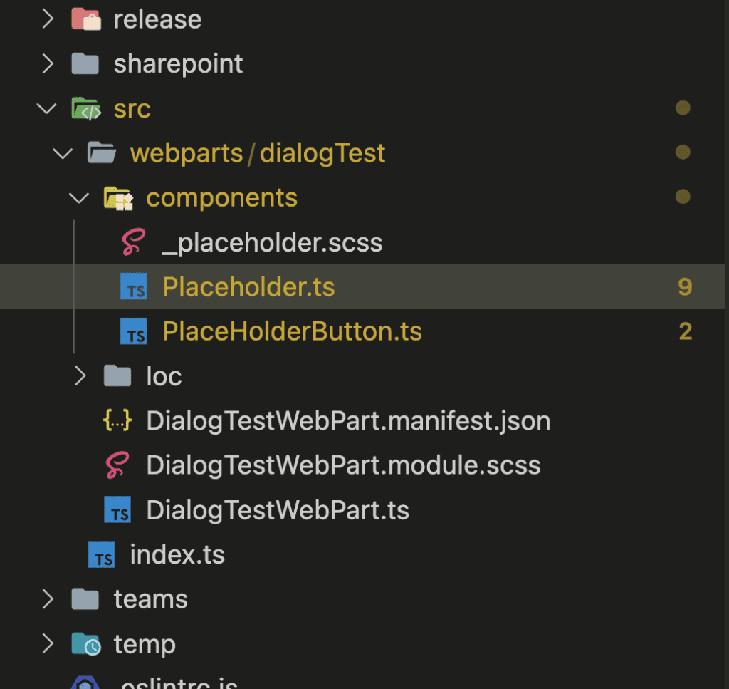 Shows screenshot of Visual Studio Code files